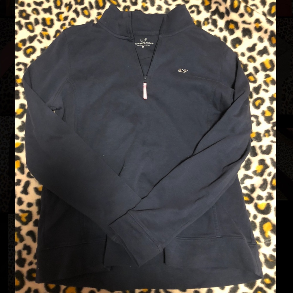 Classic Women’s Vineyard Vines Quarter Zip Pullover - MEDIUM